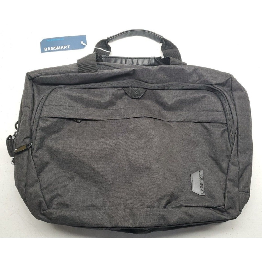 Bagsmart 17.3 Inch Expandable Laptop Computer Bag w/Luggage Strap Black